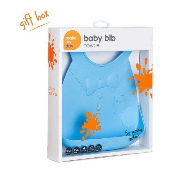 Make My Day Bib - Blue | Little Baby.