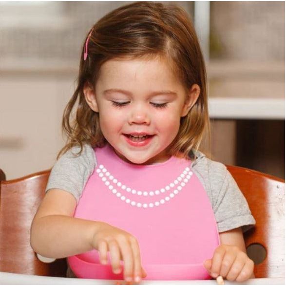 Make My Day Bib - Breakfast At Moms Pink | Little Baby.