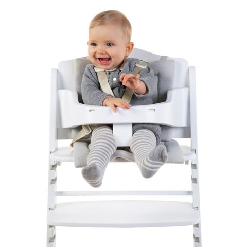 Childhome Lambda 3 Baby High Chair + Feeding Tray - White