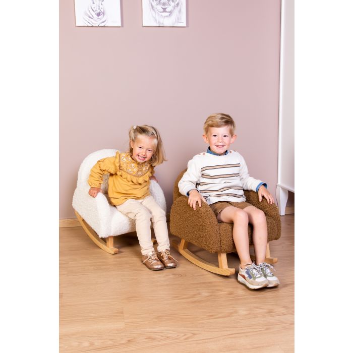 Childhome Kids Rocking Chair - Teddy - Off White Natural-6