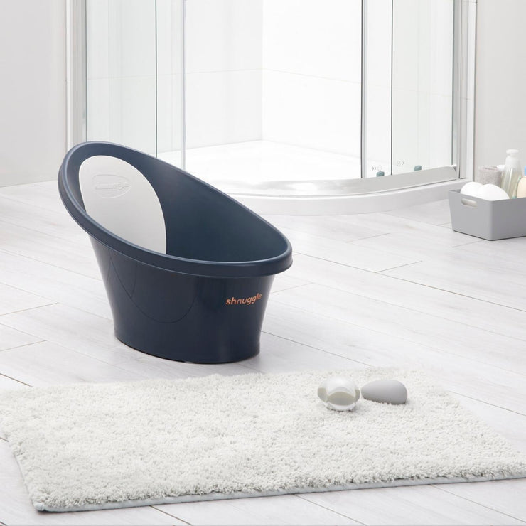 The Shnuggle Baby Bath - Navy (With Plug) | Little Baby.
