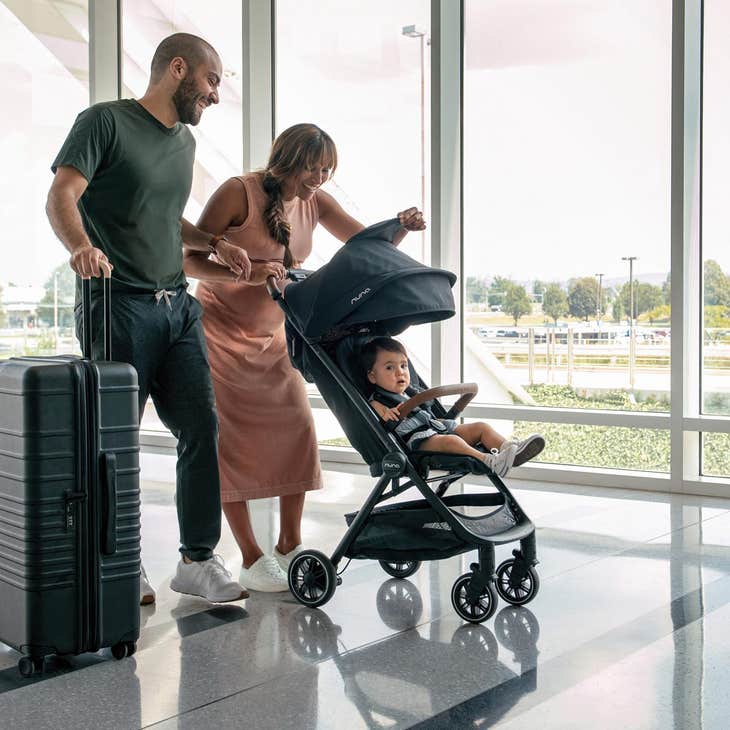 Nuna Trvl Stroller- Pine (w/ rain cover & travel bag)