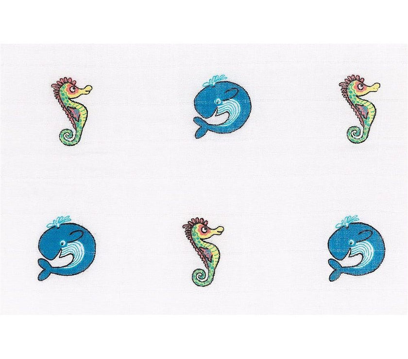 JellyCat Sea Tails Pair Of Muslins | Little Baby.