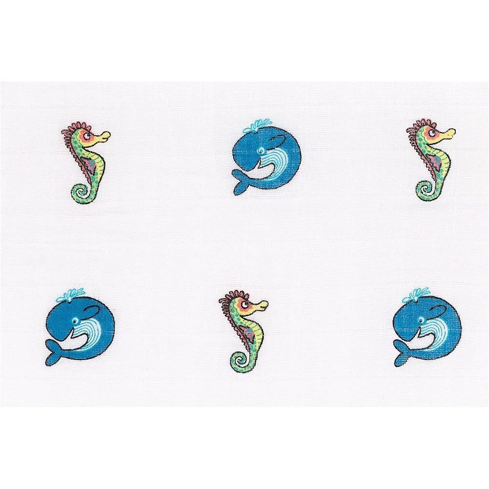 JellyCat Sea Tails Pair Of Muslins | Little Baby.