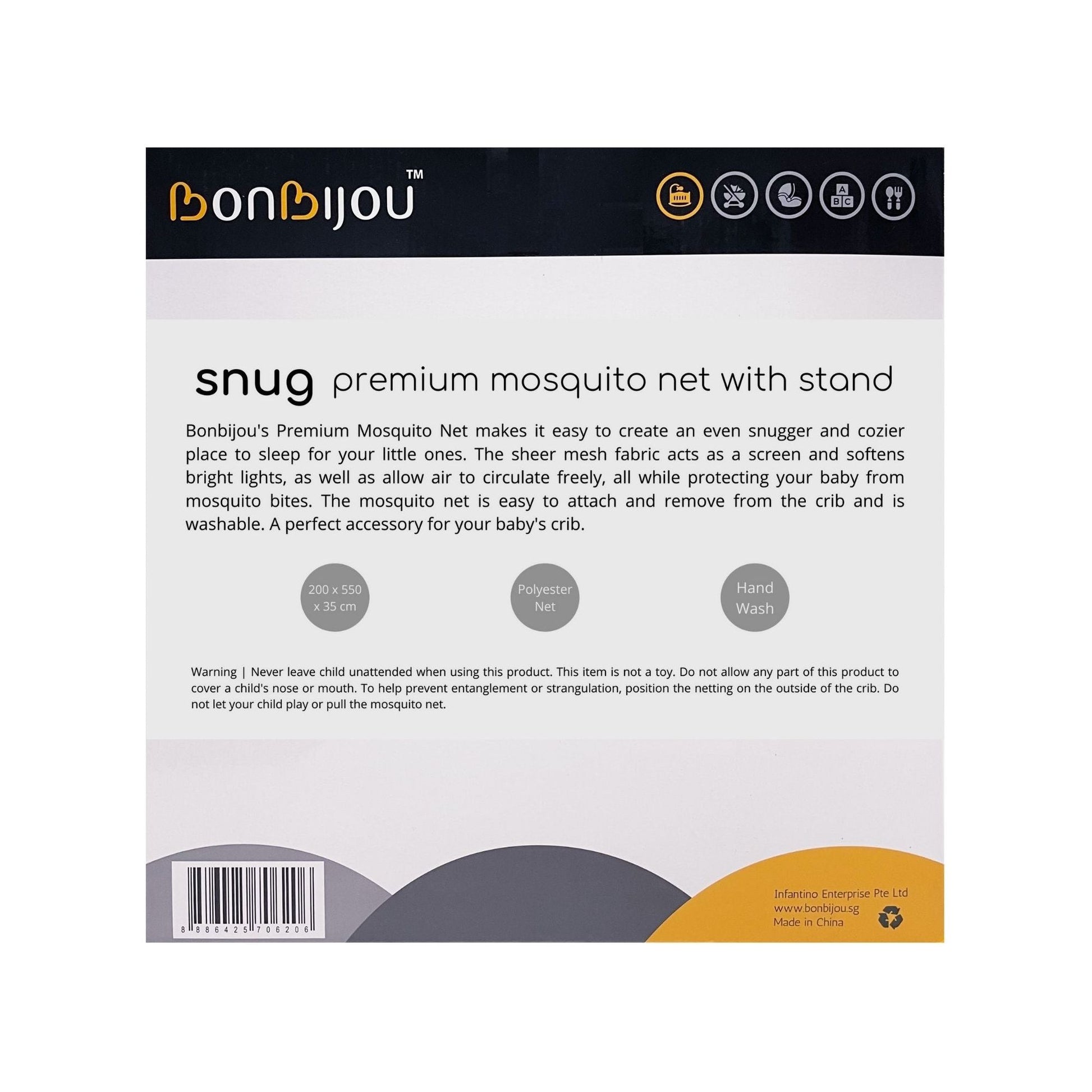 Bonbijou Premium Mosquito Net With Stand-2