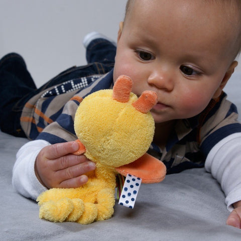 Snoozebaby Pacifier Holder - Flo the Cuddling Duckling | Little Baby.