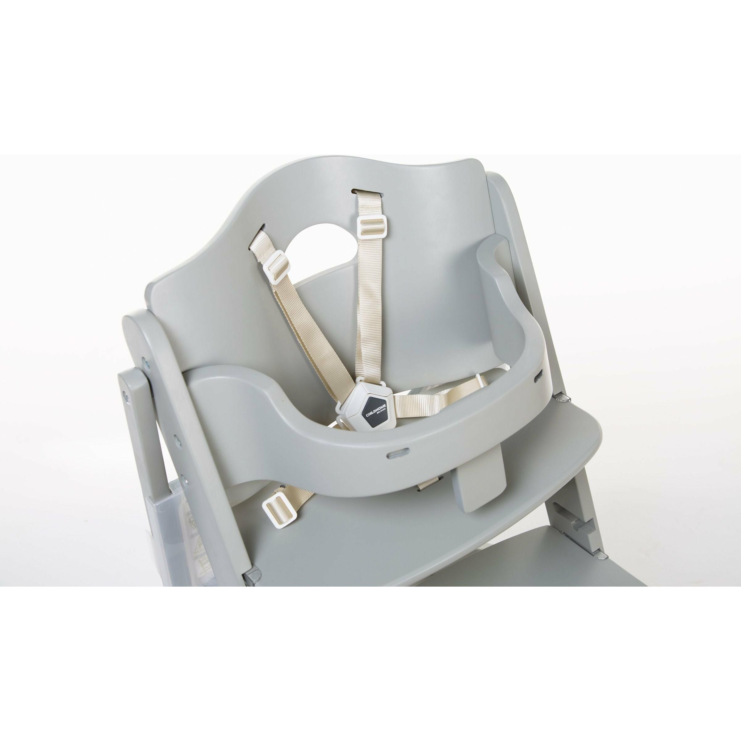 Childhome Lambda 3 Baby High Chair + Feeding Tray - White