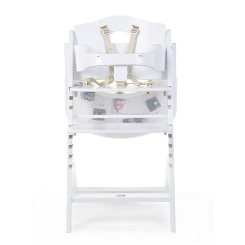 Childhome Lambda 3 Baby High Chair + Feeding Tray - White