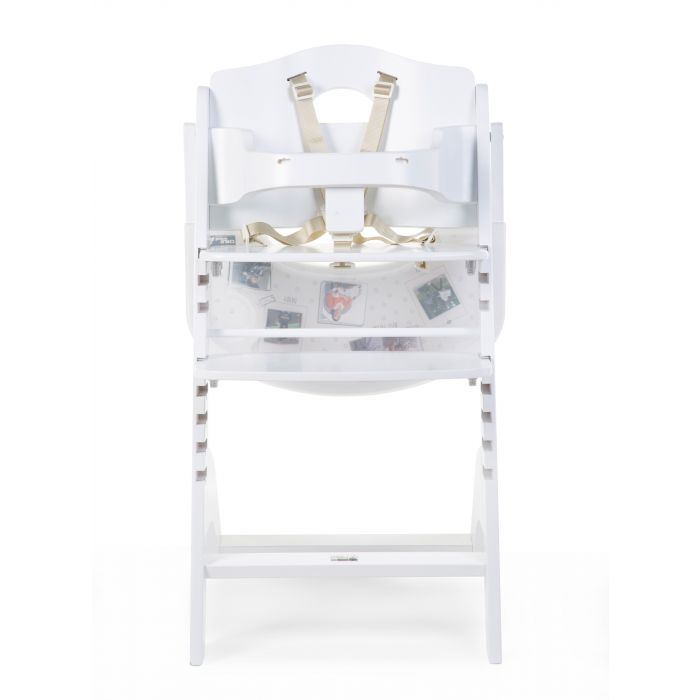 Childhome Lambda 3 Baby High Chair + Feeding Tray - White