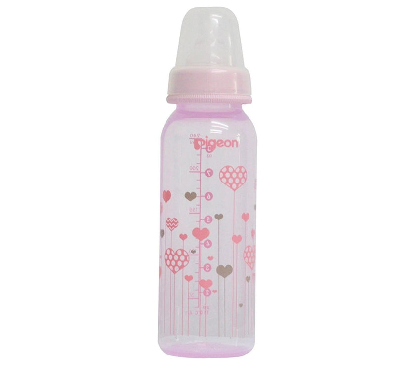 Pigeon Flexible Peristaltic Nipple Clear RPP 240ml-M-Pink | Little Baby.