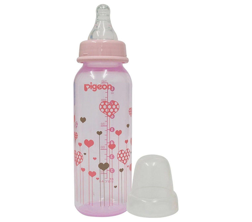Pigeon Flexible Peristaltic Nipple Clear RPP 240ml-M-Pink | Little Baby.