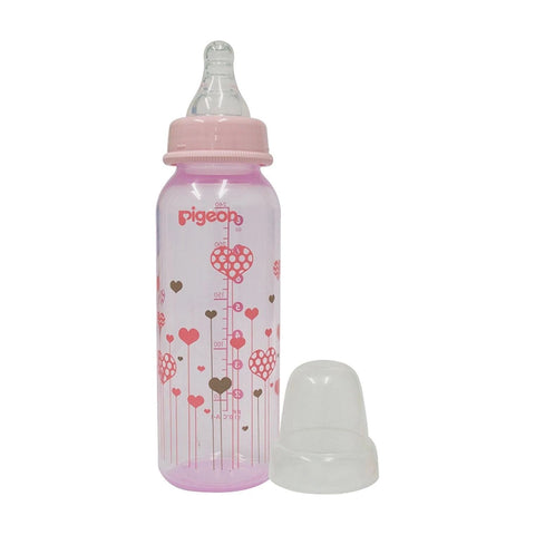 Pigeon Flexible Peristaltic Nipple Clear RPP 240ml-M-Pink | Little Baby.