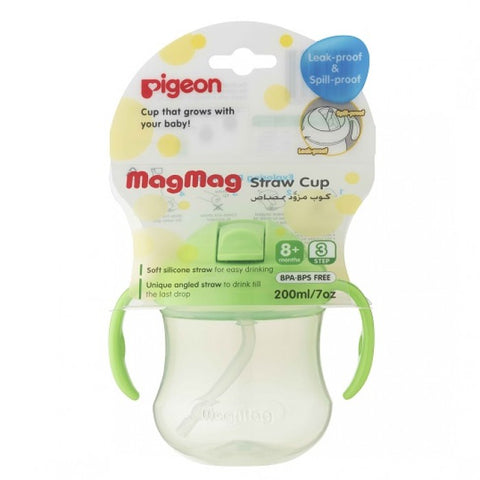 Pigeon MagMag Straw Cup (for 8 months onwards) Green | Little Baby.