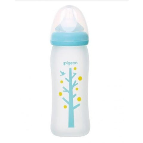 Pigeon SofTouch Silicone Coating Nursing Bottle - 240ml (Tree) | Little Baby.