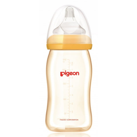 Pigeon Softouch Peristaltic Plus 240ml Wide Neck /PP - Twin Pack | Little Baby.