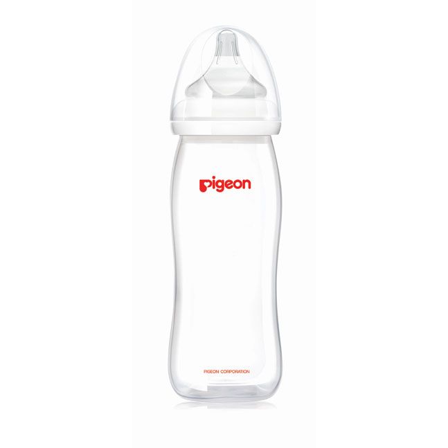 Pigeon Wide-Neck Softouch Peristaltic Plus Nursering Bottle - 330ml | Little Baby.