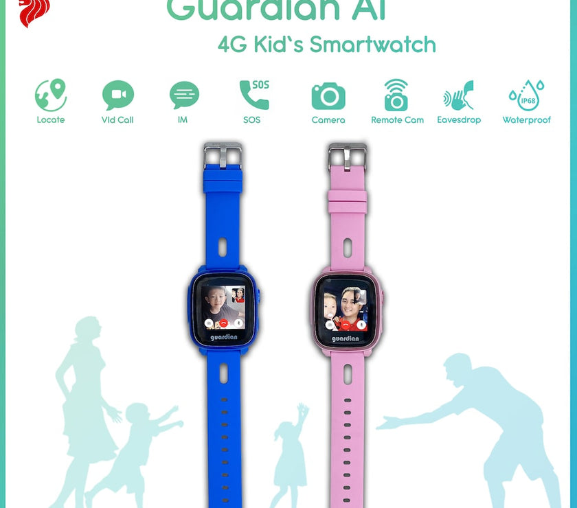 Guardian Ai 4G Kids Smartwatch - Pink | Little Baby.