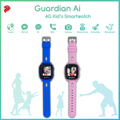 Guardian Ai 4G Kids Smartwatch - Pink | Little Baby.