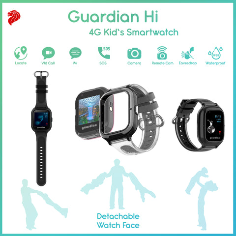 Guardian Hi 4G Kids Smartwatch - Black | Little Baby.