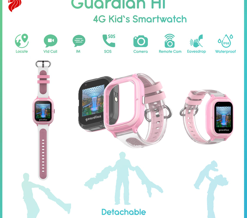 Guardian Hi 4G Kids Smartwatch - Pink | Little Baby.