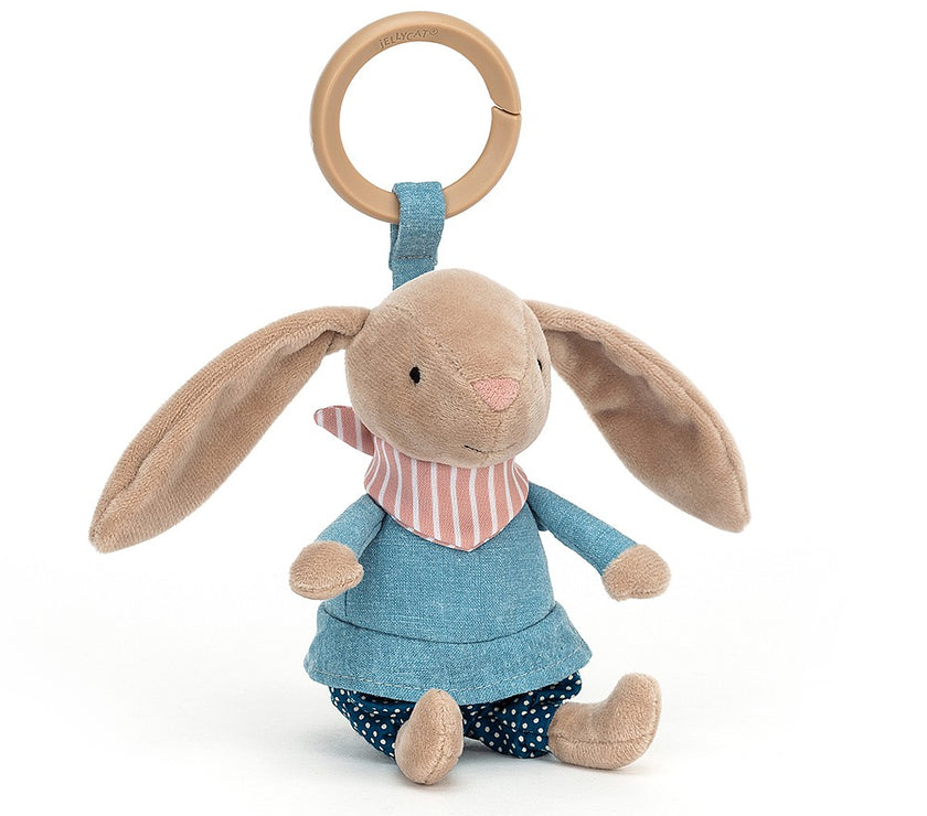 JellyCat Little Rambler Bunny Rattle | Little Baby.