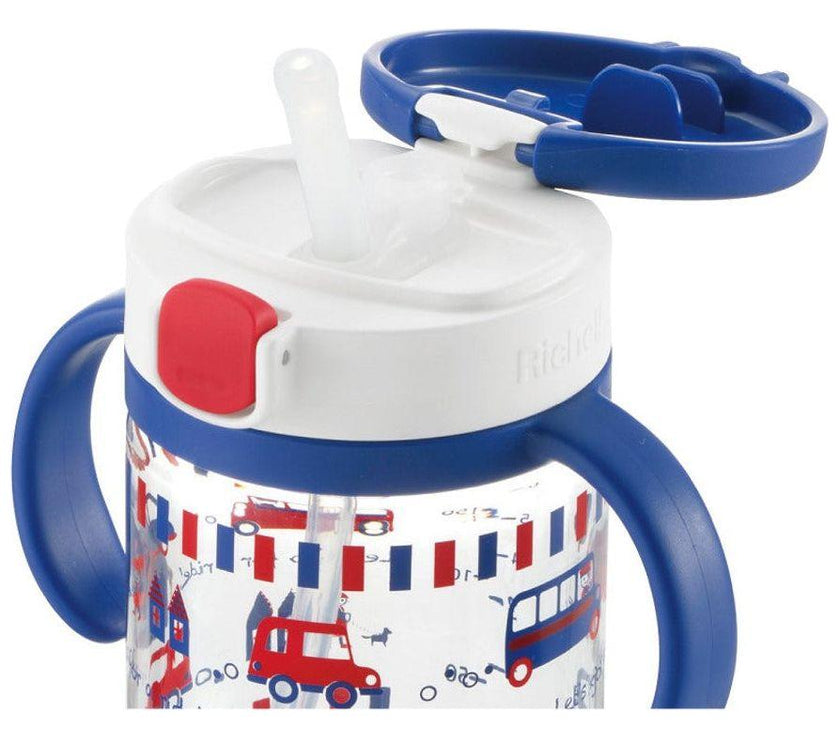 Richell Aqulea Clear Straw Bottle Mug (320ml)