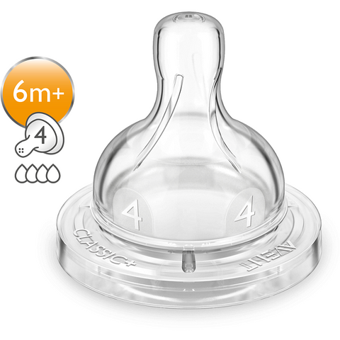 Philips Avent Classic Silicone Teats Fast Flow 6M+ SCF634/27 | Little Baby.
