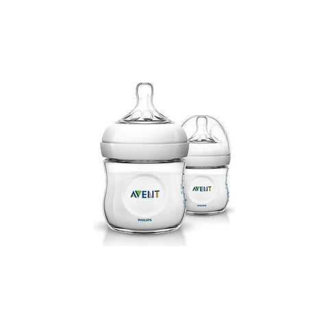 Philips AVENT 4oz/125ml Natural baby bottle Twin Pack SCF690/27 | Little Baby.