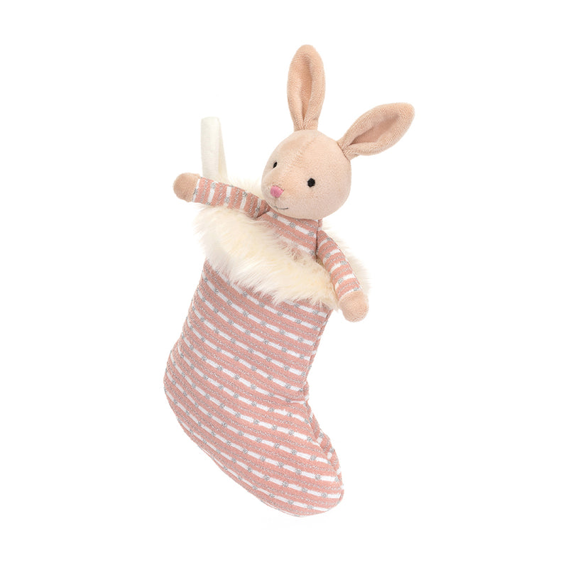 Jellycat Shimmer Stocking Bunny - H20cm-1