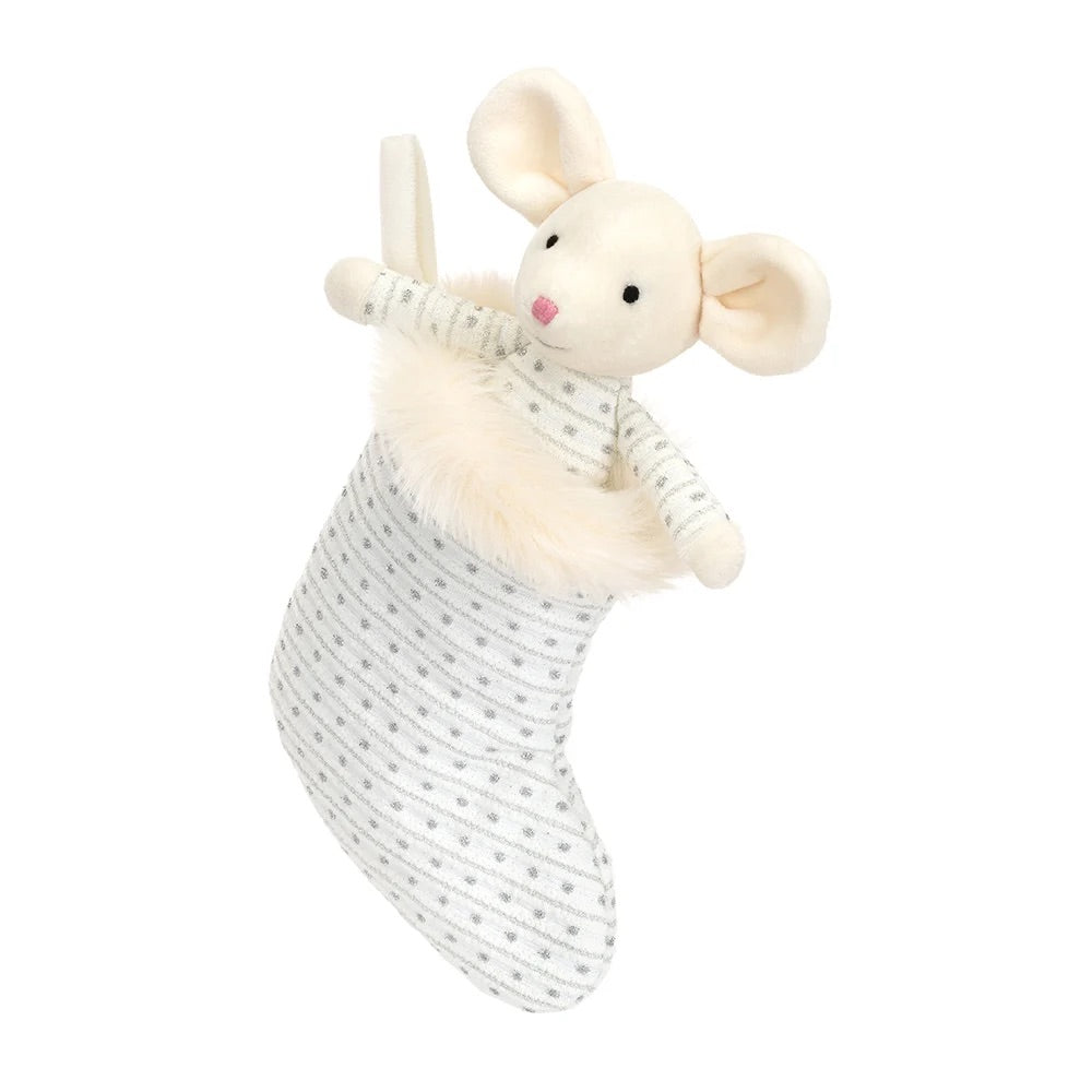 Jellycat Shimmer Stocking Mouse - H20cm