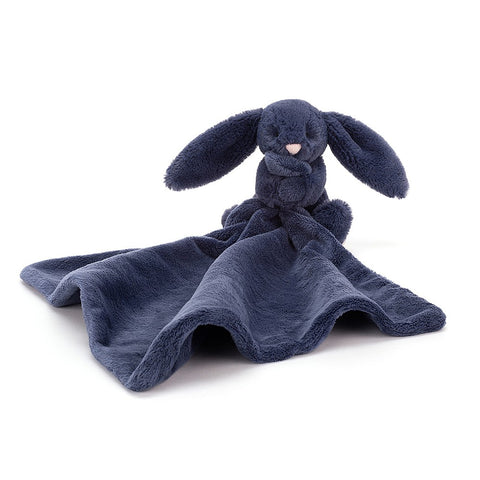 JellyCat Bashful Navy Bunny Soother | Little Baby.