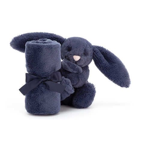 JellyCat Bashful Navy Bunny Soother | Little Baby.