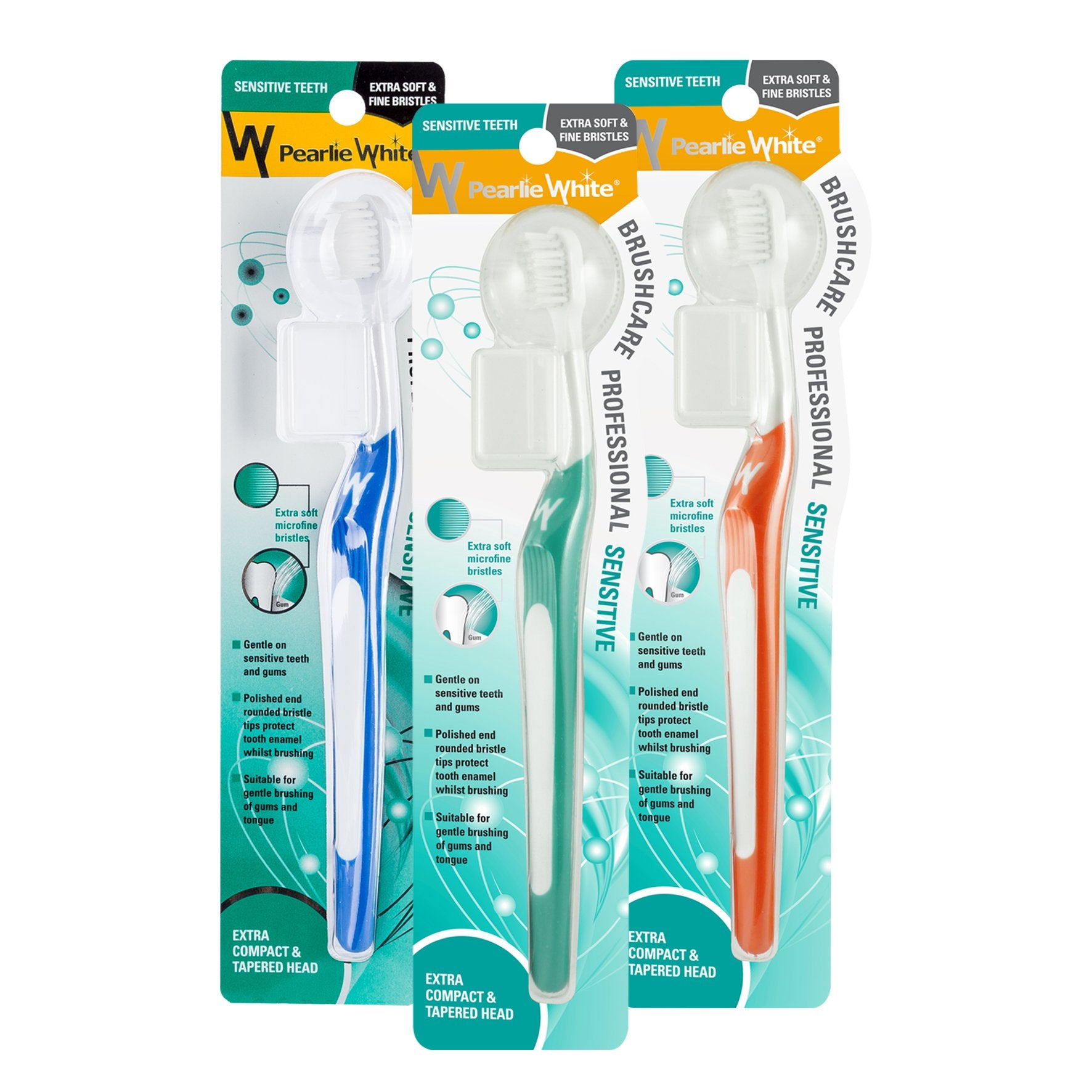 Free Personalised BrushCare Professional Sensitive Extra Soft Toothbrush-Triple Pack | Little Baby.