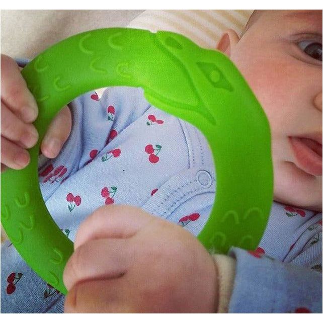 Helles Teeth Serpent Teether (Lime Green) | Little Baby.