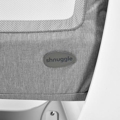 Shnuggle Air Bedside Crib - Dove Grey | Little Baby.