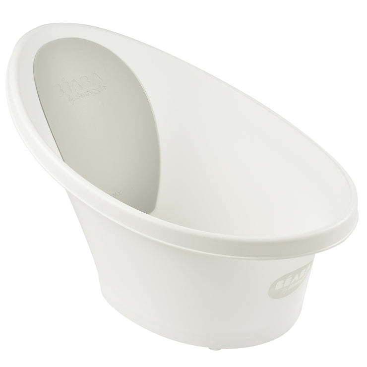 Shnuggle Bath - White w/Grey (With Plug) | Little Baby.