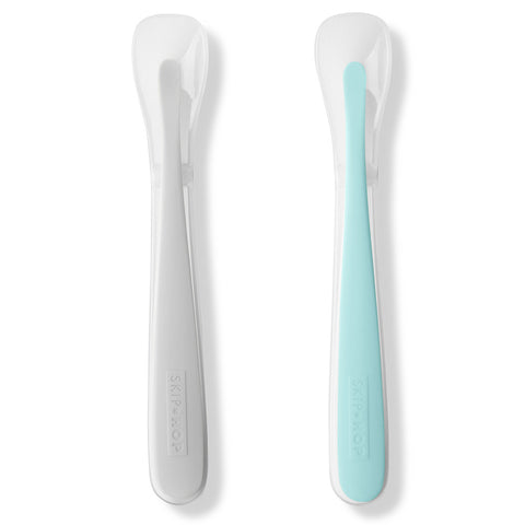 Skip Hop Easy-Feed Spoons - Grey/Soft Teal | Little Baby.