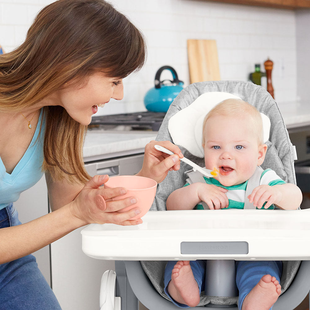 Skip Hop Easy-Grab Bowls-Grey/Soft Coral | Little Baby.