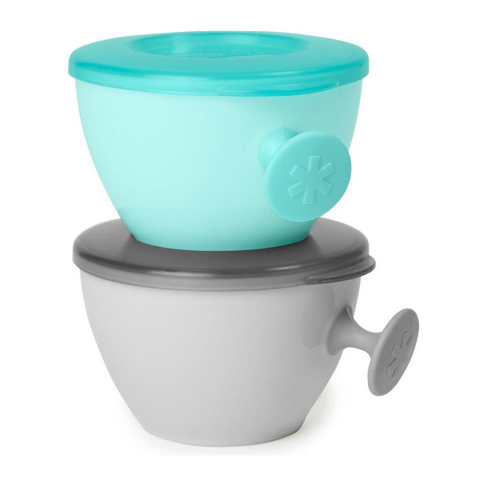 Skip Hop Easy-Grab Bowls-Grey/Soft Teal | Little Baby.