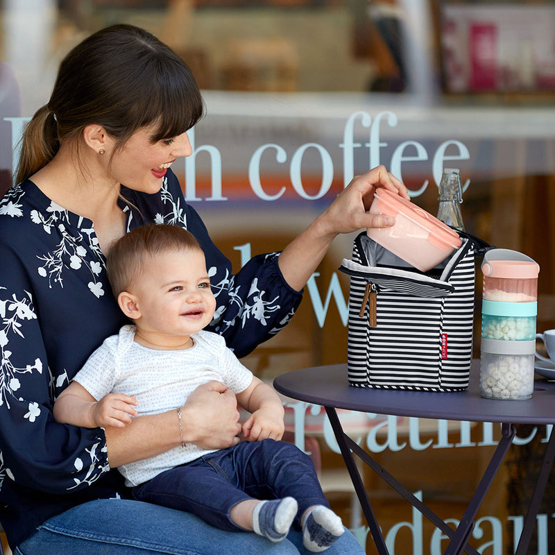 Skip Hop Easy-Serve Travel Bowl & Spoon- Soft Coral | Little Baby.