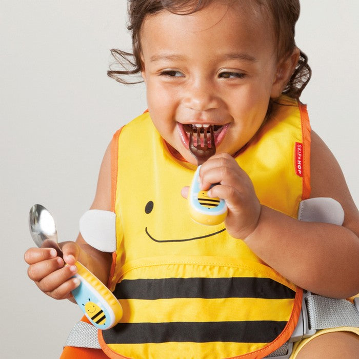 Skip Hop Zootensils Fork & Spoon - Bee | Little Baby.