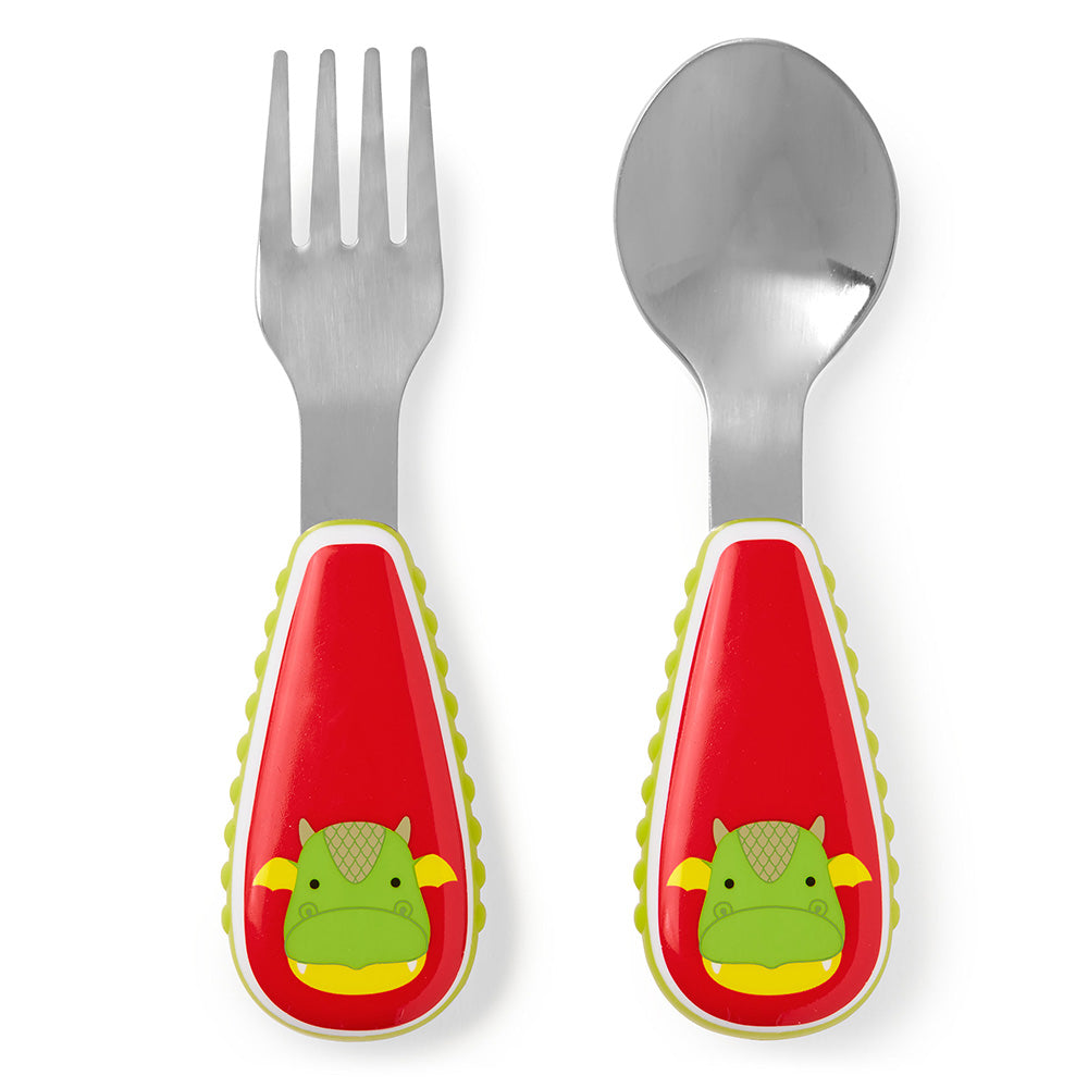 Skip Hop Zootensils Fork & Spoon - Dragon | Little Baby.
