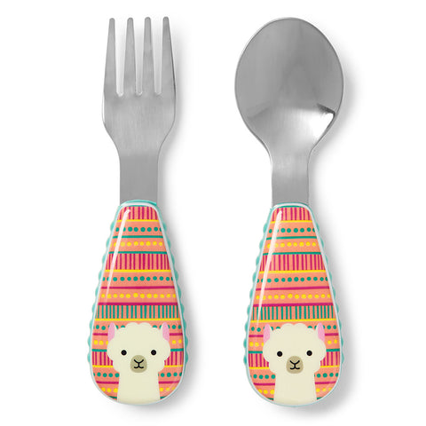 Skip Hop Zootensils Fork & Spoon - Llama | Little Baby.