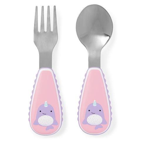 Skip Hop Zootensils Fork & Spoon - Narwhal | Little Baby.