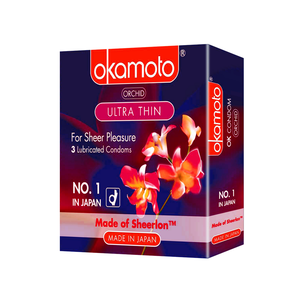 Okamoto Condoms Orchid Ultra Thin 3s | Little Baby.