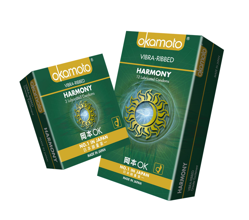 Okamoto Condoms Harmony Vibra Ribbed 3s | Little Baby.