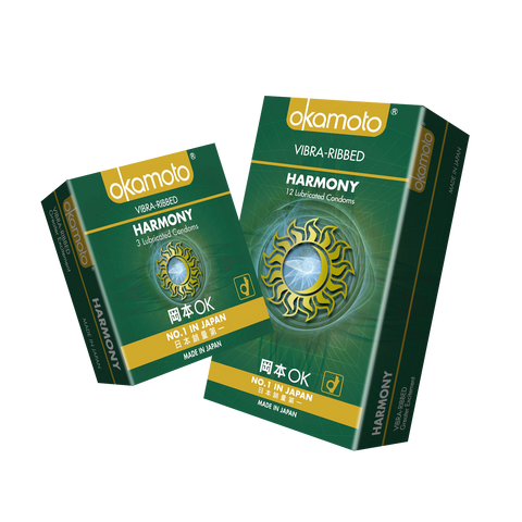 Okamoto Condoms Harmony Vibra Ribbed 3s | Little Baby.