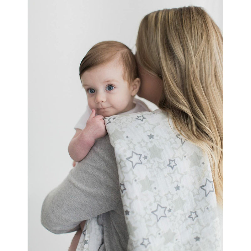 Swaddle Designs Cotton Muslin Swaddle Blankets - Stars-5