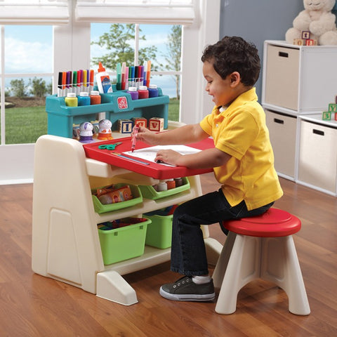 Step 2 Flip & Doodle Easel Desk With Stool™ | Little Baby.