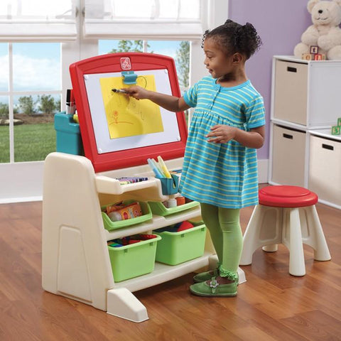 Step 2 Flip & Doodle Easel Desk With Stool™ | Little Baby.